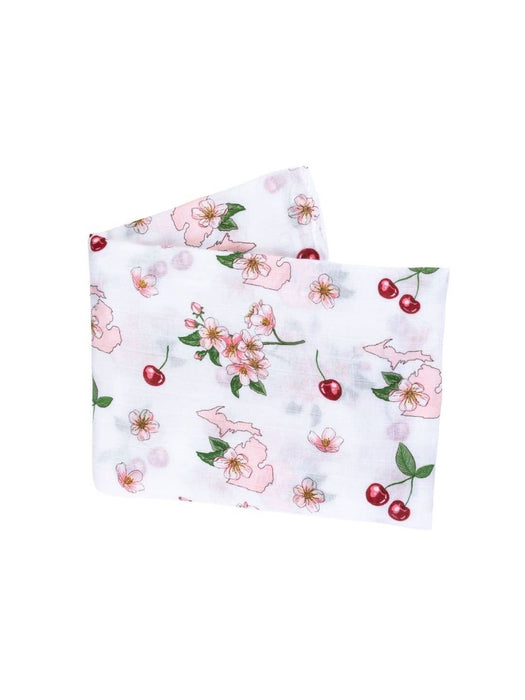 Michigan Baby Floral Swaddle Blanket