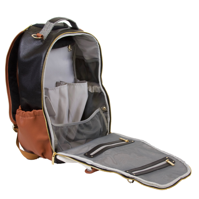 Itzy Ritzy Boss Backpack- Coffee + Cream