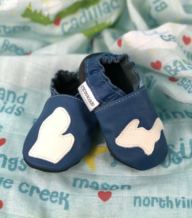 Michigan Mitten Soft Leather Baby Shoes